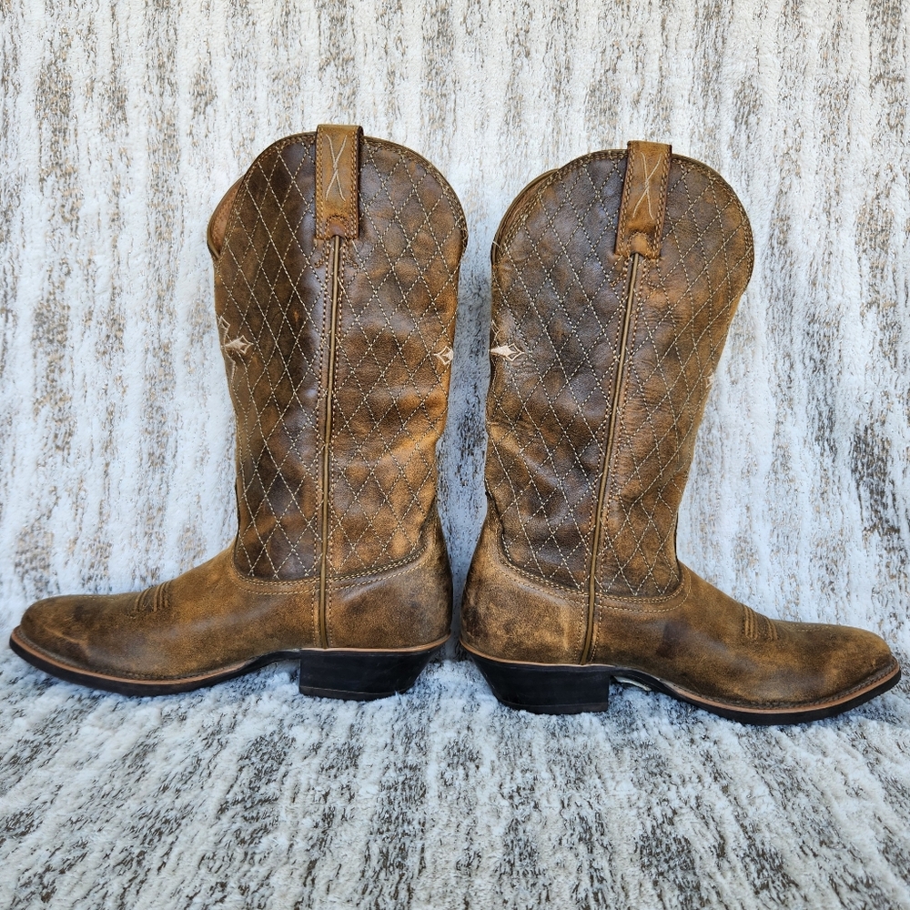 Twisted X "Bomber" Western Cowboy Boot Brown Leather Cross | Men's Size 7.5D - Picture 7 of 13